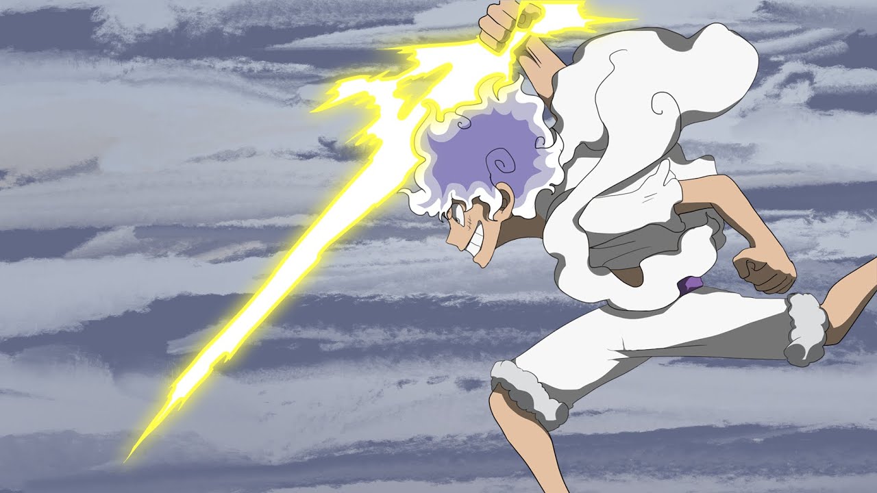 LUFFY GEAR 5 THUNDER VS KAIDO FAN ANIMATION ONE PIECE on Make a GIF