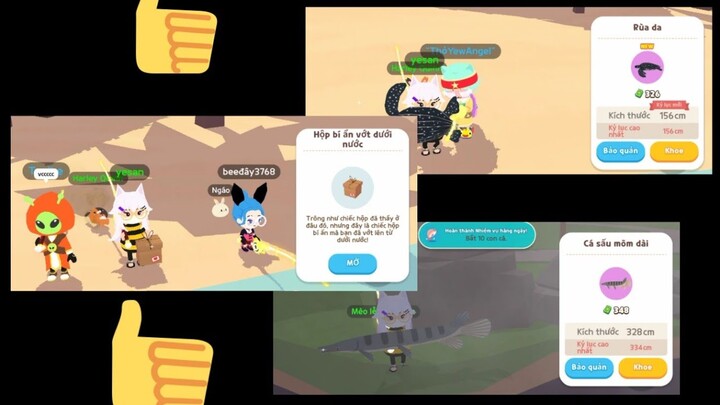 Play Together | Highlight câu cá, em rùa da và cá sấu mõm dài về đội.