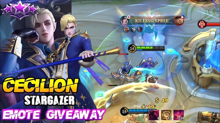 Emote Giveaway | Cecilion Stargazer Starlight Skin - MLBB