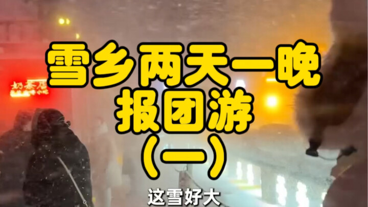 Kami mendaftar untuk paket salju dua hari satu malam seharga 550 yuan dan 1100 yuan di agen perjalan