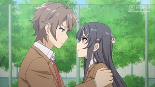 Sakuta x Mai-senpai-/lời tỏ tình trước toàn trường khiến senpai thỏ bật khóc