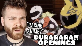 First Time Reacting to "Durarara!! Openings (1-5)" | Non Anime Fan!