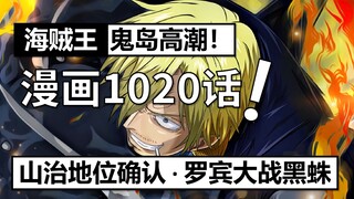 大和果实确认！山治定位双翼！罗宾艳压黑玛利亚！海贼王1020话漫画解说