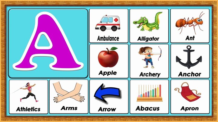 Words From A｜Vocabulary Words｜Early Childhood Education｜ABC Flashcards