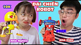 ĐẠI CHIẾN ROBOT TỰ CHẾ 10K VÀ ROBOT BIẾN HÌNH 200K - Đồ Chơi Trung Thu Con Nhà Giàu Và Con Nhà Nghèo