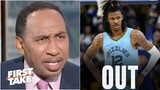 Grizzlies is over - Stephen A. reacts to Ja Morant is suffered a knee after Memphis fall to Warriors