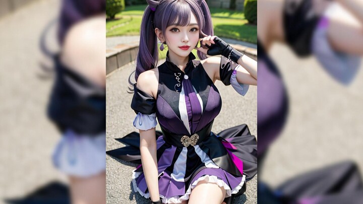[Genshin Impact Keqing AI coser] Vertical screen ultra-clear