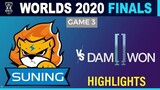 DWG vs SN Highlight Ván 3 Chung Kết CKTG 2020 | DAMWON vs Suning | Highlight Grand Final Worlds 2020