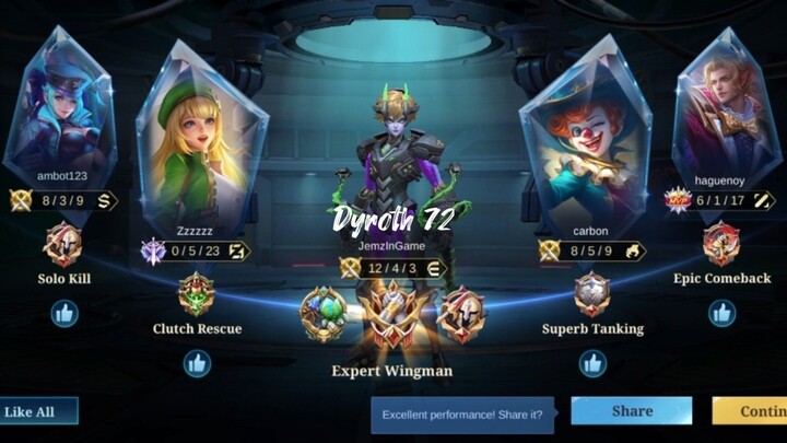 Dyroth Vs Masha on Healing Turtle Map| JemzInGame Dyroth Plays (72) | Mobile Legends