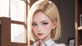 Dragon Ball Android 18 | AI painting (with original picture package)