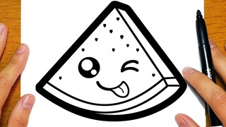 BELAJAR MELUKIS BUAH TEMBIKAI COMEL | Lukisan yang mudah