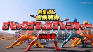密集战队五百五十五连者OP《正义的围殴！密集战队555连者！》汉化字幕