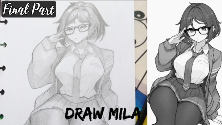 Akhirnya.. My Bini Yang Ke.. Berapa Ya? Selesai Juga 💝|Draw Mila From MiSide ( BnW) + RTP Maret