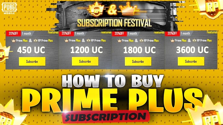 HOW TO GET PRIME PLUS | SUBSCRIPTION FESTIVAL PUBG MOBILE | BEST DISCOUNT ON PRIME PLUS SUBSCRIPTION