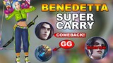 Benedetta Rotation Hard Carrying The Team | Mobile Legends