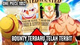 SPOILER LENGKAP 1052 !! HAYO BOUNTY SIAPA NIH YANG PALING BESAR?? ( ONE PIECE )