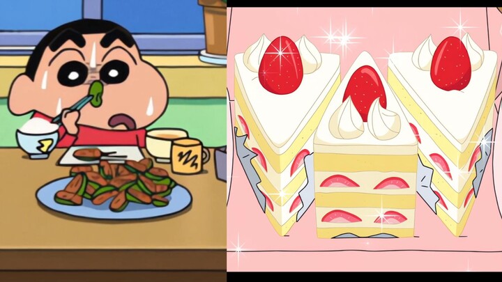 Crayon Shin-chan New Season 2026, March 21: Pork Cutlet with Green Peppers and a Strawberry Cake Dat