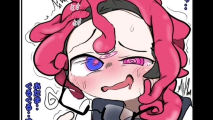 [Possessed] Tentacle monster enters the girl's ear and controls her