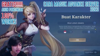 CARA MASUK ADVANCE SERVER ML 2023 CUMA 5 MENIT | 100% WORKS | FREE AKUN PANCINGAN