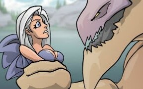 The woman came before the animation LOL.