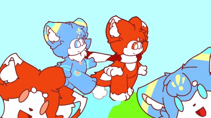 【furry animation (60 frames)】Walk around! Travel around the world!