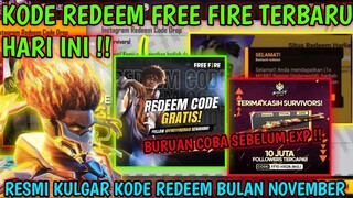 BONGKAR❗5 KODE REDEEM FREE FIRE TERBARU HARI INI 15 November 2021