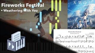 Fireworks Festival - Weathering With You OST『花火大会 - 天気の子』(Piano Tutorial)