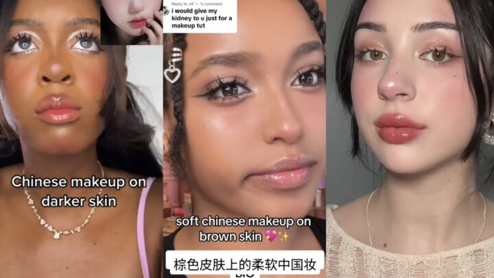 A group of foreign girls who love Chinese makeup are teaching netizens how to recreate Chinese looks