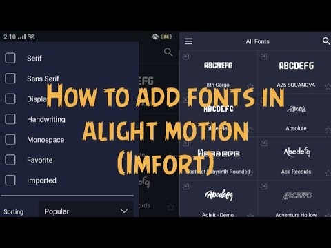 How to add fonts in Alight Motion (Import Simple)