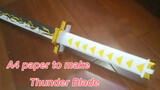 [DIY]How to make a thunder pattern knife with A4 Papers