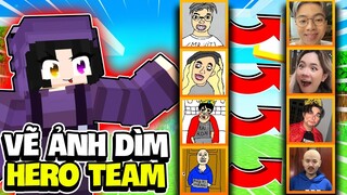 Noob Ruby thử Thách 24h " VẼ ẢNH DÌM HERO TEAM " Trong Minecraft !