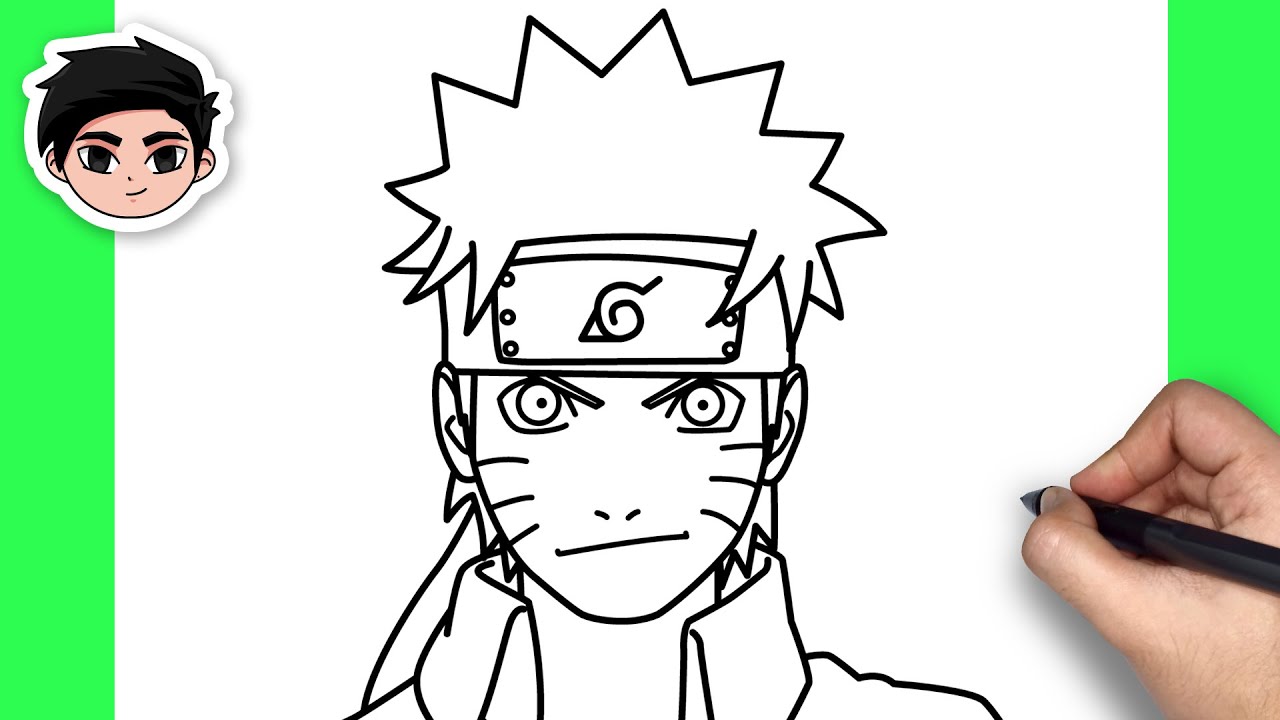 How to draw Naruto half face step by step, Easy drawing ideas for  beginners, Easy anime drawing, anime, drawing, How to draw Naruto half  face step by step