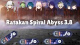 Genshin Impact Android Indonesia | Spiral Abyss 3.8 Full Star | Kuki Hyperbloom & Raiden National