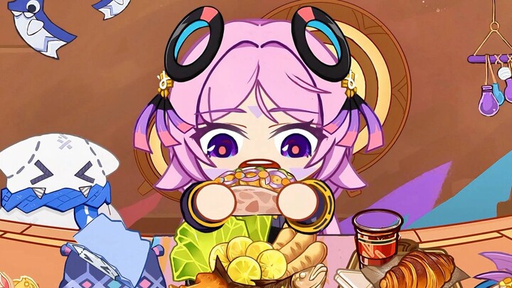 [Genshin Impact Eat-Show] Xitelali: Ăn cơm thì không thể bỏ lỡ việc đọc tiểu thuyết!