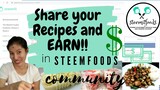 Share your Recipes on SteemFoods Community and EARN!! $$