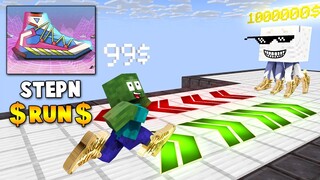 Monster School : BABY MONSTERS STEPN RUN CHALLENGE ALL EPISODE - Minecraft Animation