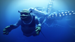 Shrek vs Gargantuan Leviathan in Subnautica Below Zero