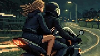 pixel art style, looping aesthetic, relatively still camera.