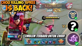 THANK YOU MOONTON! EMBLEM REVAMP INI EMANG COCOK BANGET BUAT CHOU!! CHOU KILLING SPREE IS BACK 🔥