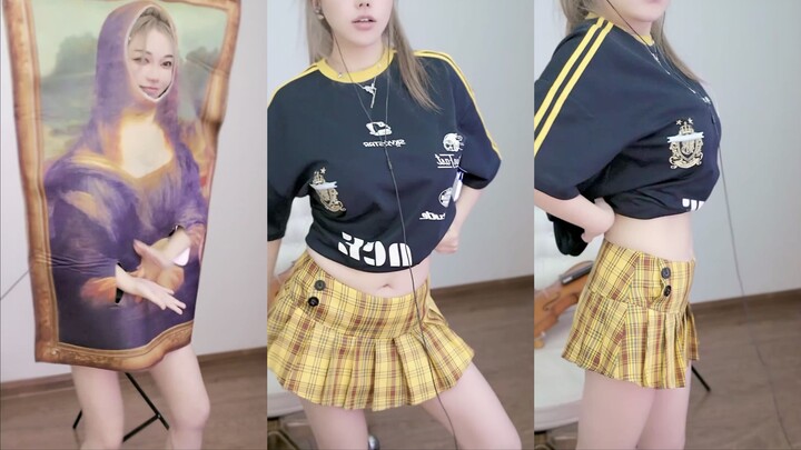 刘飞儿cos蒙娜丽莎跳科目三和摇太阳