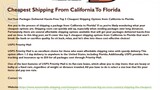 Cheapest Shipping From California To Florida