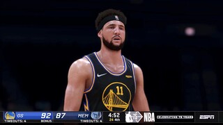 NBA 2K22 Ultra Modded Season | Warriors vs Grizzlies | Full Game Highlights