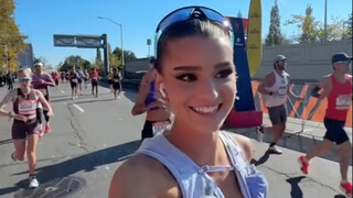 Thử thách chạy hết đường đua marathon mà không trôi lớp trang điểm 🏃🏼‍♀️