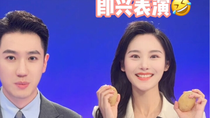 عندما اقتحمت المذيعة الاستوديو فجأة حاملةً حبة بطاطس...