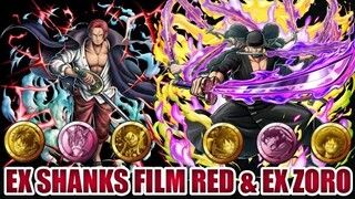 EX SHANKS FILM RED AND EX ZORO ONIGASHIMA GAMEPLAY | ONE PIECE BOUNTY RUSH | OPBR