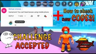 AFS : How to Check NEW CODES + BEATING ALL BOSS USING MOBILE PHONE