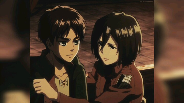 EreMika (Eren x Mikasa) "Even though the world is cruel, I will always love you" (Attack on Titan)