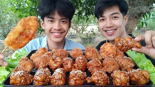 ไก่ทอดซอสเกาหลี กรอบนอกนุ่มใน นํ้าซอสเข้มข้นถึงใจ.