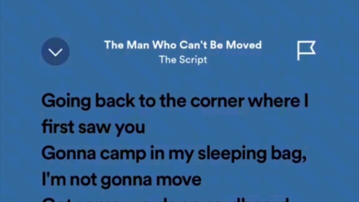 the man who can't be moved