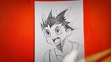 Draw GON FREECSS | Gon Freecss Drawing Easy to Draw | Hunter X Hunter
